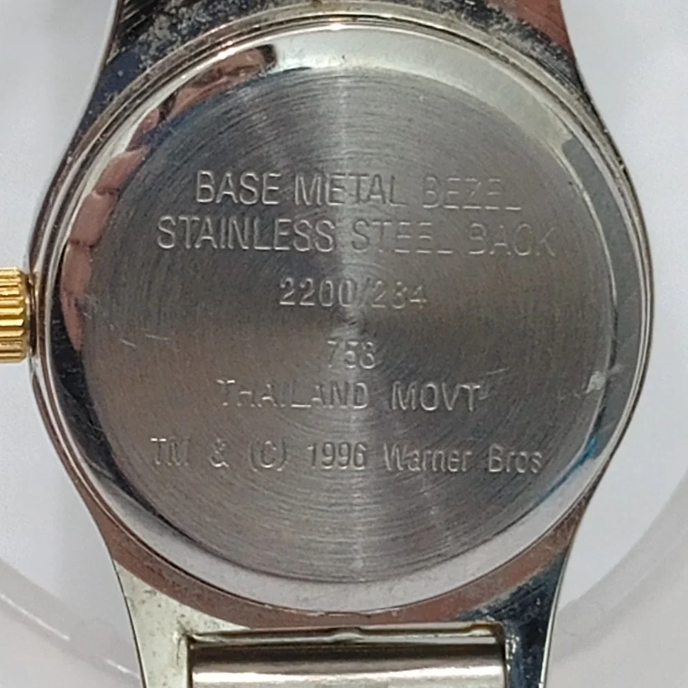 Tweety Bird 1990's Armitron Watch damaged Two Tone Stretch Warner Bro New Batte